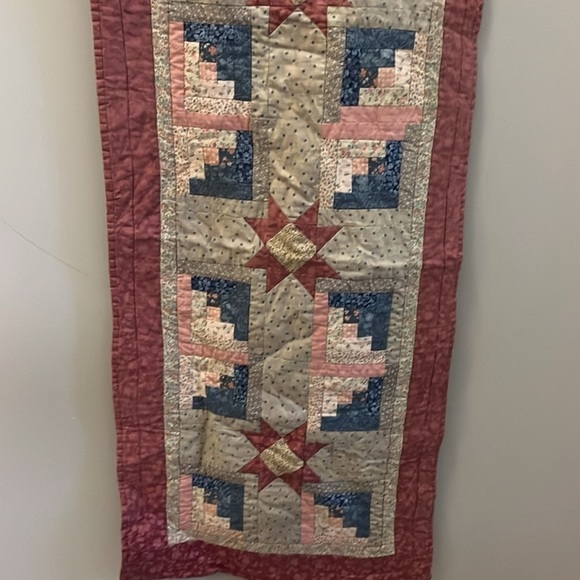 Quilted Wall Hanging Table Runner Handmade 46” x 20” Country - Picture 7 of 7